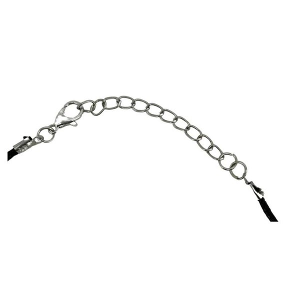 Unbranded | Raw Pyrite Pendant Necklace | Black | 4.5cm - Picture 3 of 4